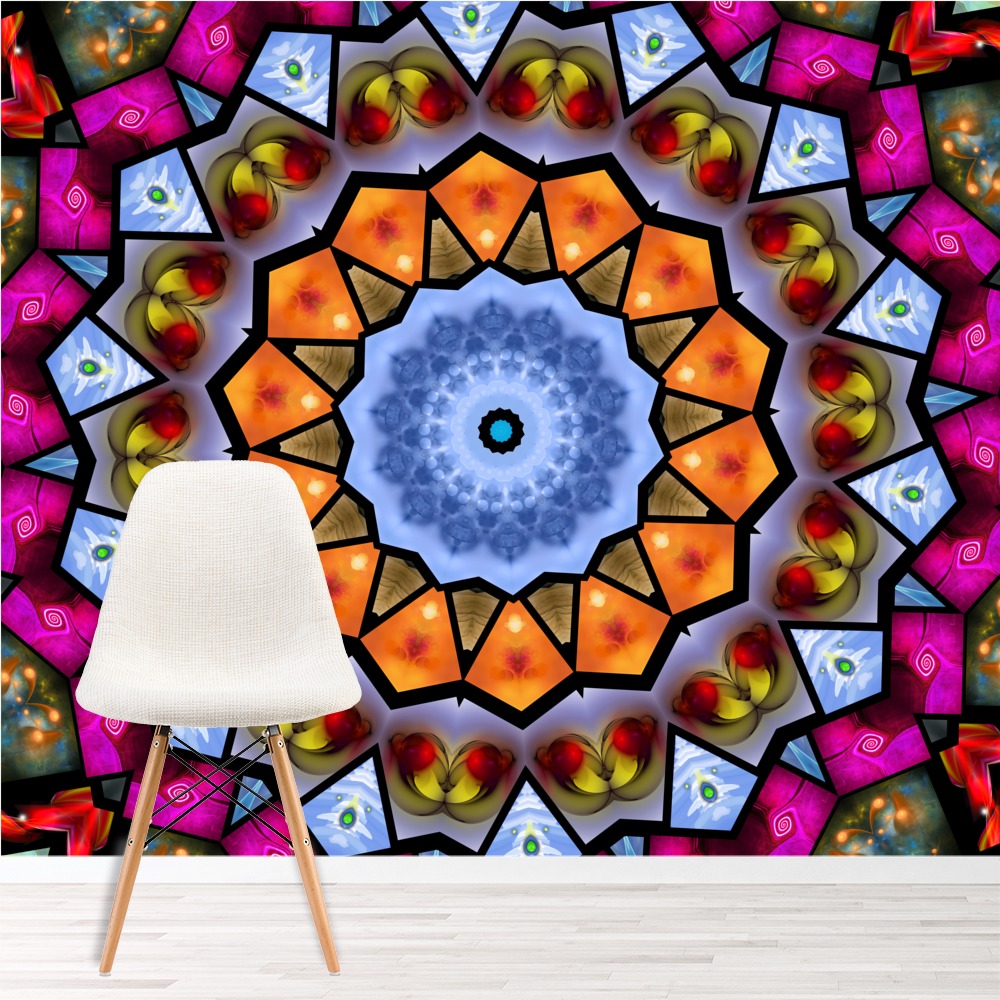 Bright Mandala Pattern Wallpaper Wall Mural