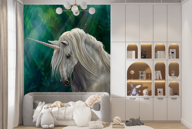Unicorno Fotomurali Foresta Fairytale Carta Da Parati Camera da letto delle  ragazze Foto Decorazione domestica