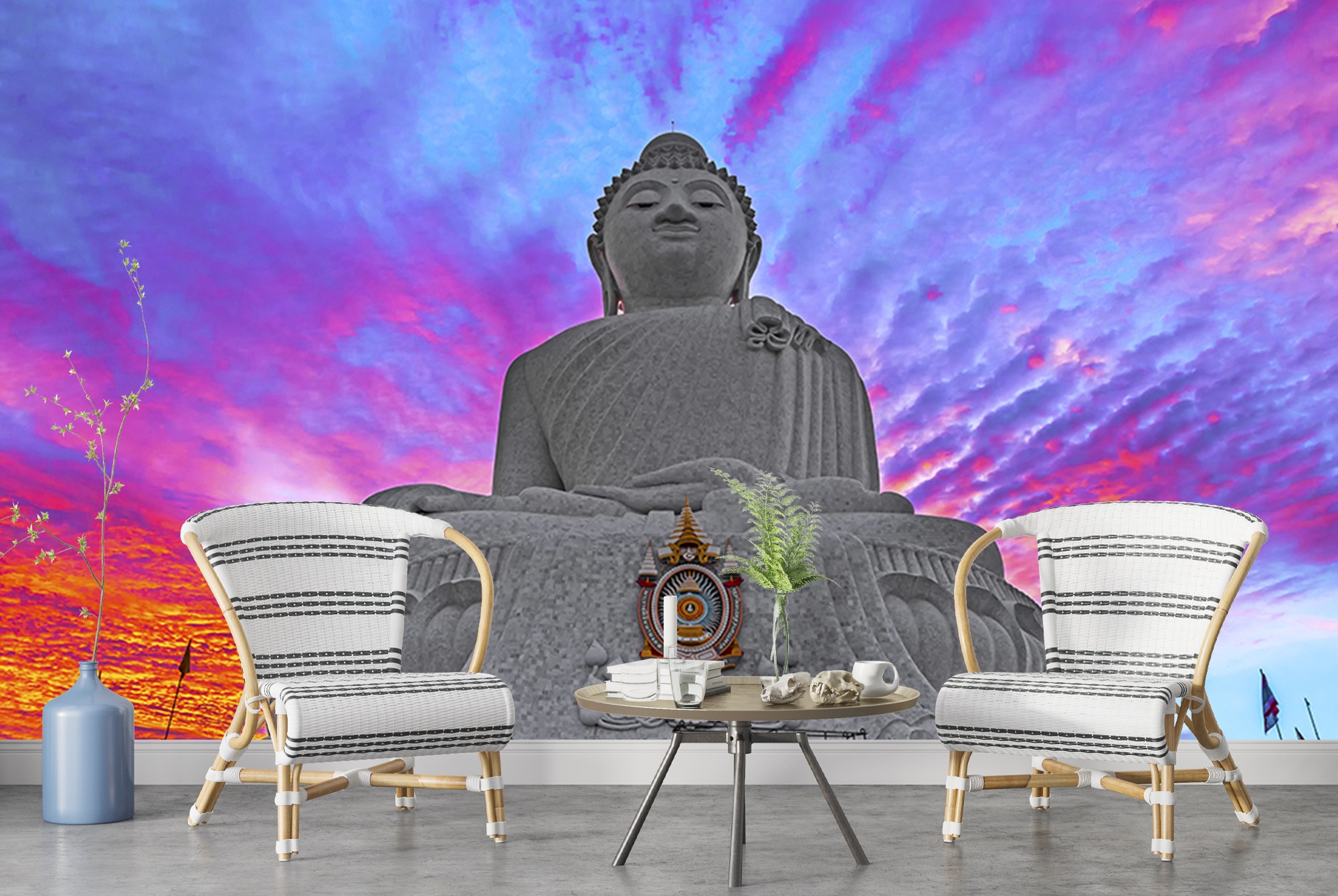 Statua di Buddha Fotomurali Religione Carta Da Parati Camera da letto Foto  Decorazione domestica
