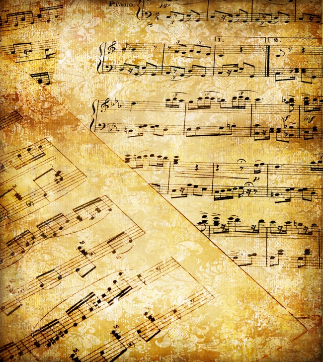 antique sheet music background