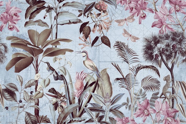 Tropical Paradise Wall Mural by Andrea Haase