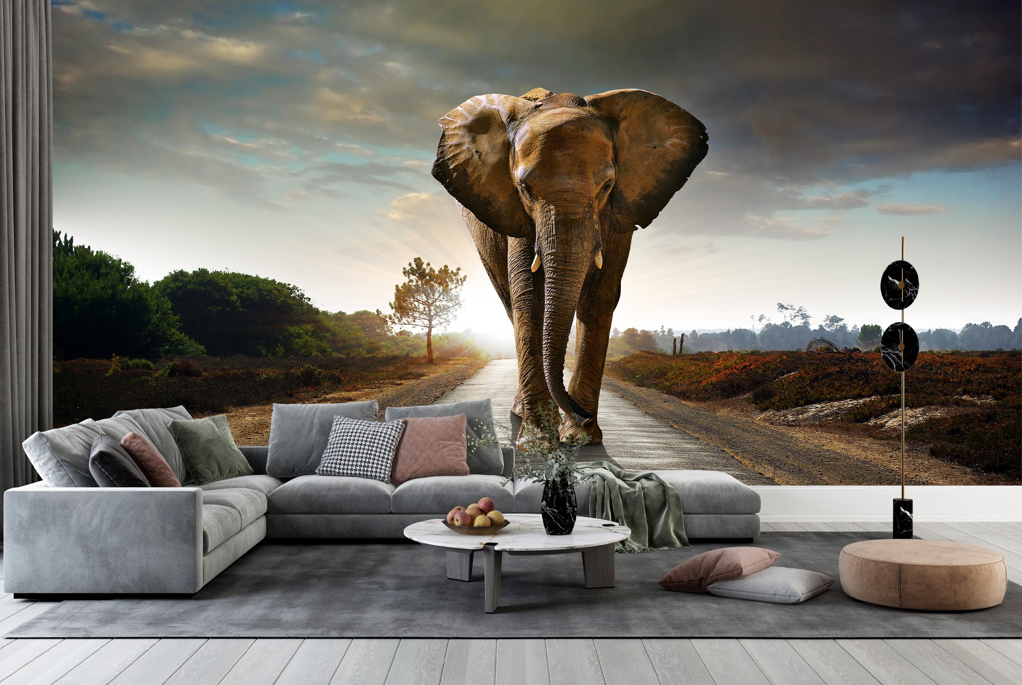 elephants decor living room