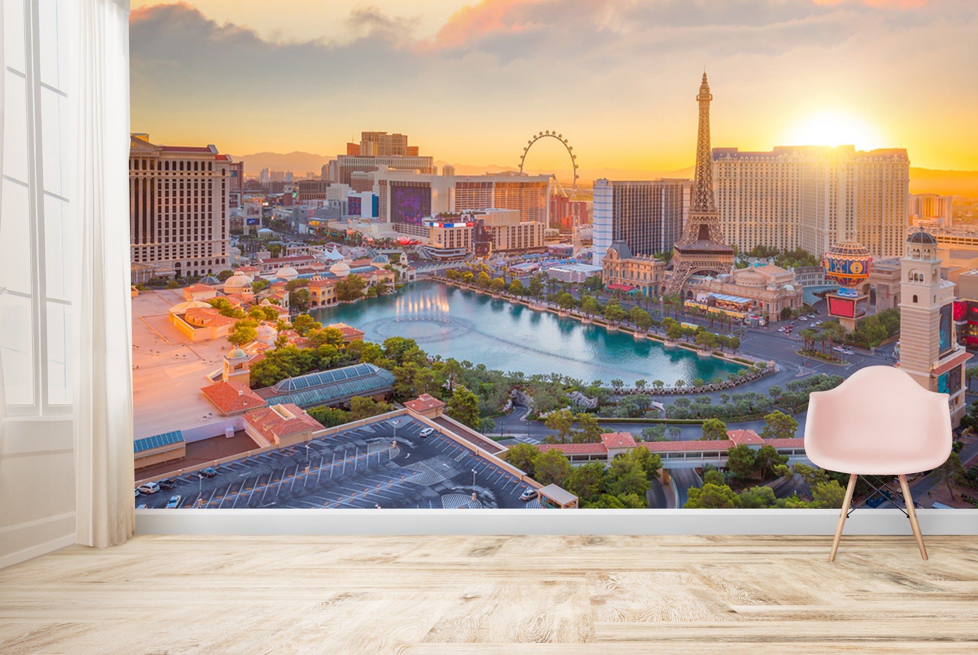 Las Vegas Strip Panorama Removable Wallpaper Mural