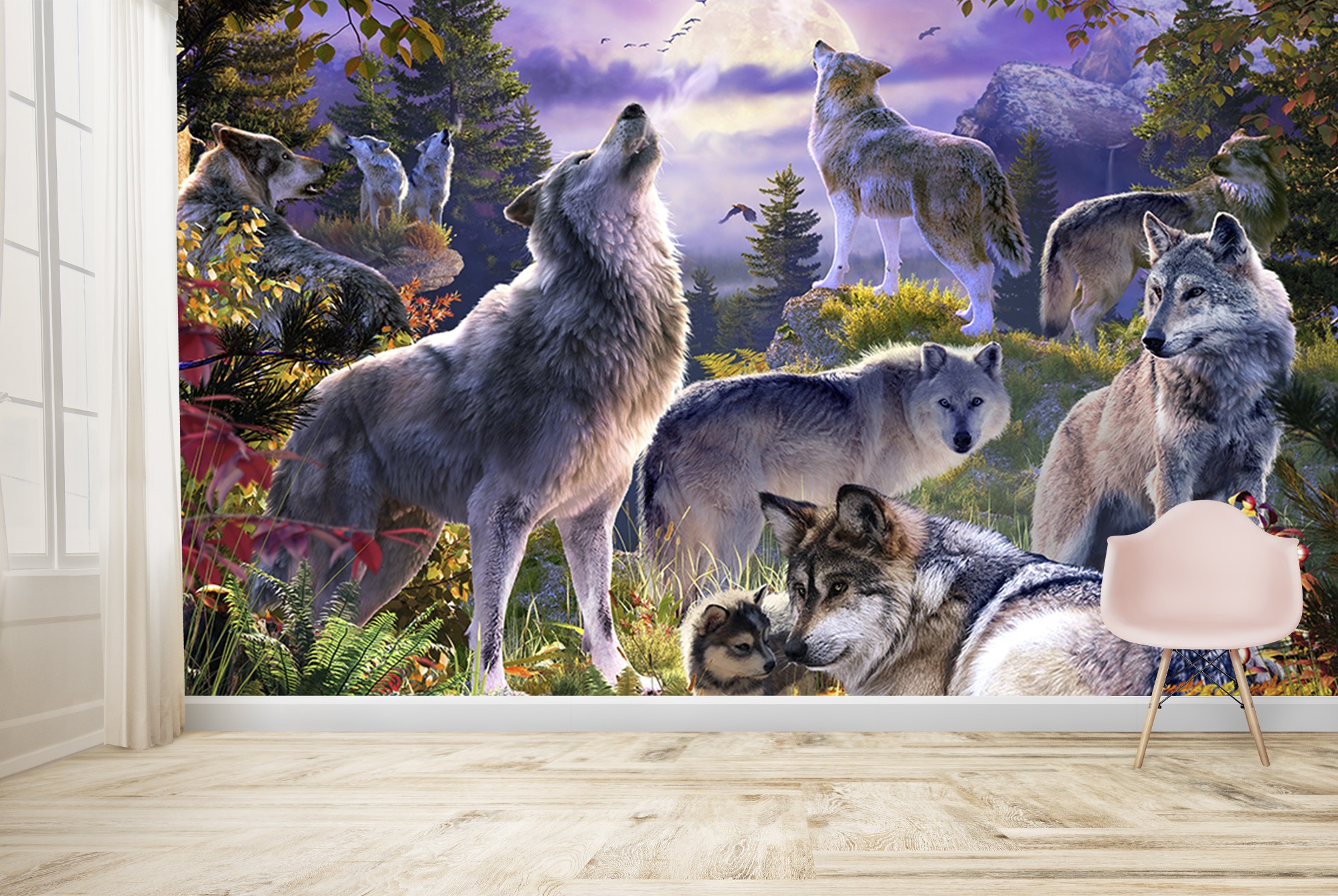 Wolf Pack Wall Mural by David Penfound - Wolf - Animals - Wall Murals